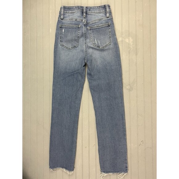 Eunina Size 0 Womens Jeans Ally Ultra High Rise Straight Crop Stretch Ra… - Picture 4 of 4